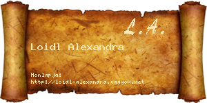 Loidl Alexandra névjegykártya